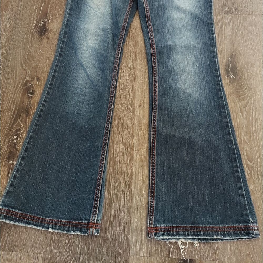 No Boundaries Vintage 90s Embellished Flare Jeans Size 9 - Picture 3 of 10